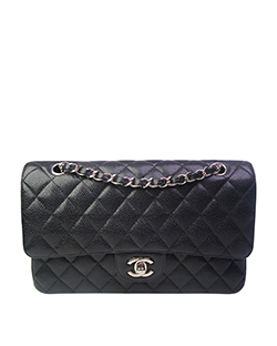 Classic Double Flap, Caviar Leather, Black, M, DB/Box/AU Card, 12467069 (2